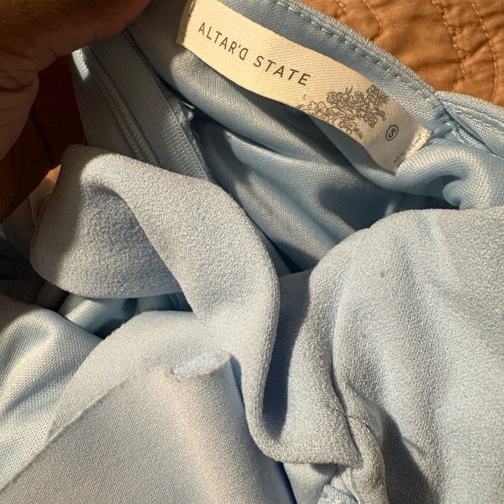 Altar'd State Light Blue Ruffle Mini Dress - Picture 6 of 6